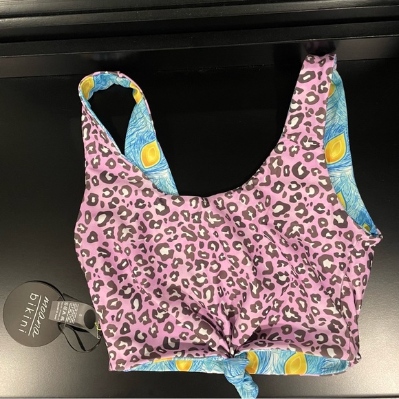 Moana Bikini Peacock Reversible Top - Picture 2 of 2
